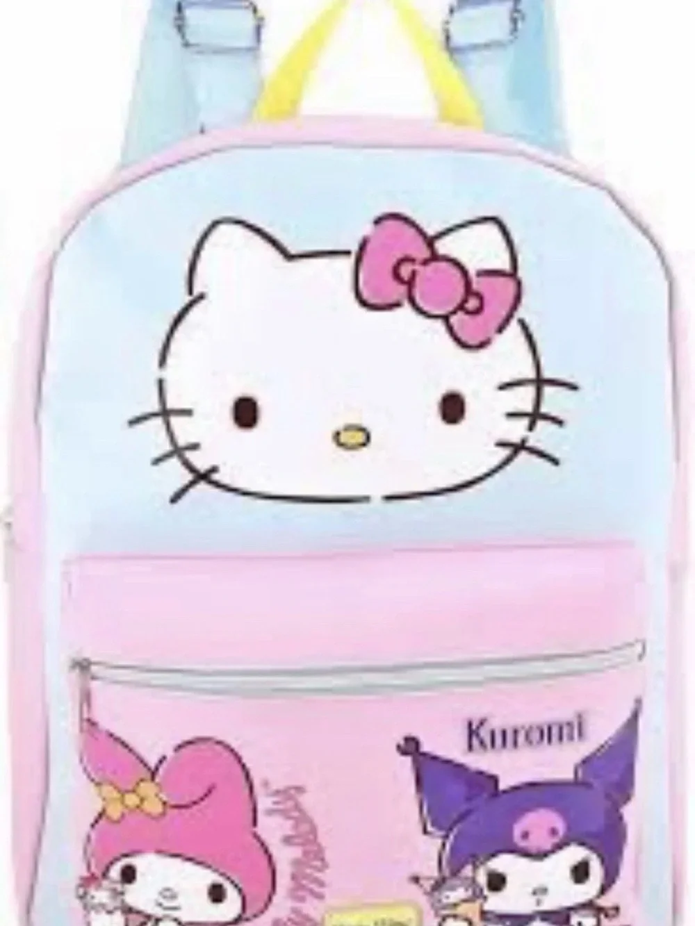 Sanrio Kids Backpack - Pastel Pink & Light Blue Hello Kitty Kuromi